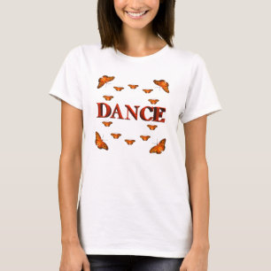 Dans met vlinders ontwerp t-shirt
