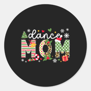 Dans Moeder Kerstdanser Mam Kerstfeest Ronde Sticker
