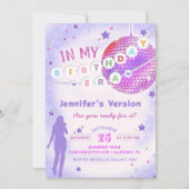 Dans Mon Anniversaire Purple Invitation Anniversai (Devant)