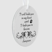 Dans Mon Coeur Pet Souvenir Personnalisé (devant)