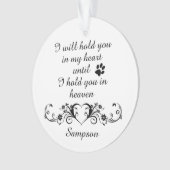 Dans Mon Coeur Pet Souvenir Personnalisé (devant)