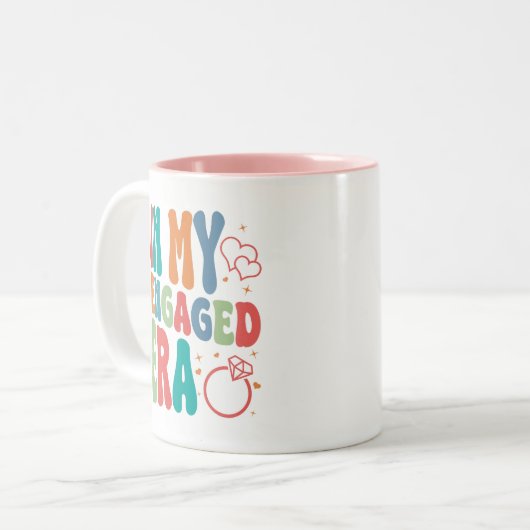 Dans Mon Era Mug Engagé, Cadeau Fiançailles (Devant gauche)