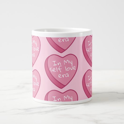 "Dans mon ère d'amour personnel" Mug amour rose (Devant)