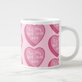 "Dans mon ère d'amour personnel" Mug amour rose (Droite)