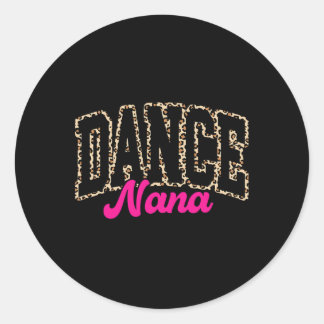 Dans Nana Leopard Dancing Nana Life Meisjes D Ronde Sticker