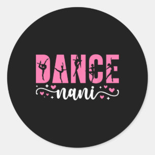 Dans Nani van een danseres Nani Dancing Nani Oma Ronde Sticker