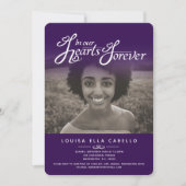 Dans nos coeurs photo funérailles invitations viol (Devant)