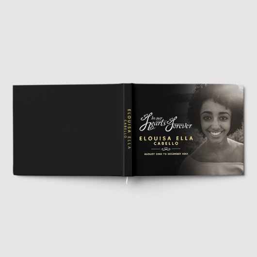 Dans nos coeurs pour toujours photo noir or grand (Complet)