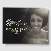 Dans nos coeurs pour toujours photo noir or grand (Recto)