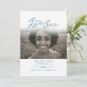 Dans nos coeurs programme funéraire blanc et bleu (Debout devant)