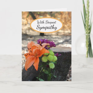 Dans nos pensées et nos coeurs carte de sympathie