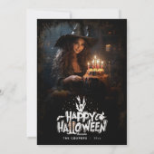 Dans notre carte de vœux de vacances d'Halloween p (Dos)