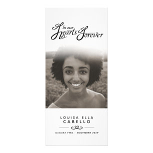 Dans notre coeur programme funéraire blanc noir mo