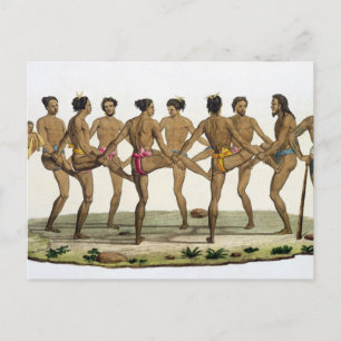 Dans of the Caroline Islanders, bord 22 uit 'Le Briefkaart