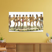 Dans of the Caroline Islanders, bord 22 uit 'Le Canvas Afdruk (Insitu (Woonkamer))