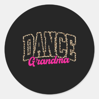 Dans Oma Leopard Dancing Life Meisjes Vrouwen Dan Ronde Sticker