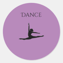 Dans paarse ronde stickers.