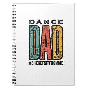 Dans papa vintage typografie shirt ontwerp_1 notitieboek