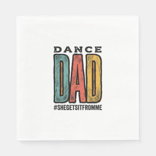 Dans Papa Vintage Typografie Shirt Ontwerp_1 Servet