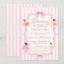 Dans & Pirouet Roze Ballerina Baby Shower