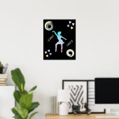 Dans poster met hart en zeugen. (Thuiskantoor)