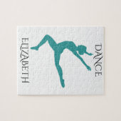 Dans puzzel met persoonlijke naam. legpuzzel (Horizontaal)