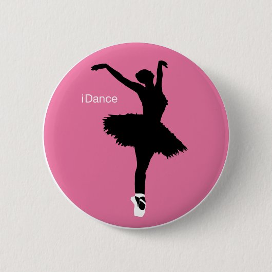 Dans (roze) ronde button 5,7 cm (Voorkant)
