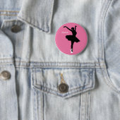Dans (roze) ronde button 5,7 cm (In situ)