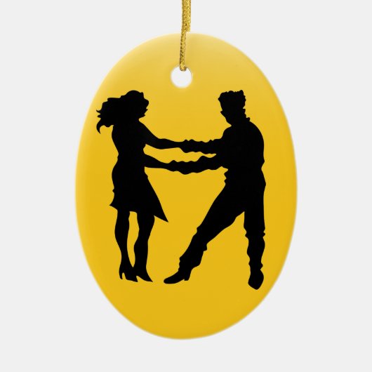 Dans - Shag, Jitterbug, BeBop- SRF Keramisch Ornament (Voorkant)