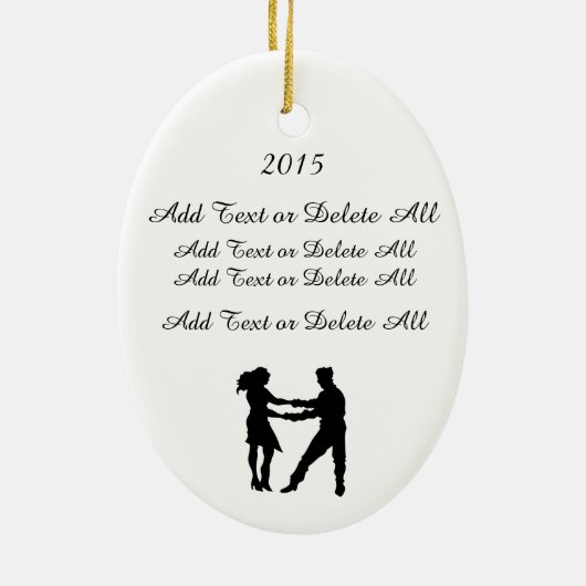 Dans - Shag, Jitterbug, BeBop- SRF Keramisch Ornament (Achterkant)