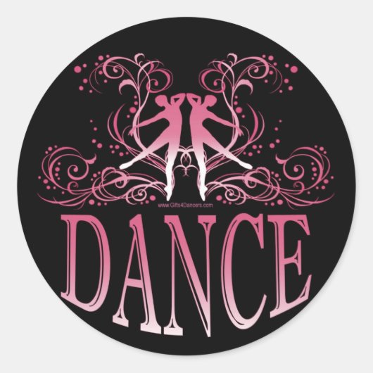 Dans Sticker (roos) (Voorkant)