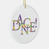 Dans! (Stropdas-kleurstof) Keramisch Ornament (Rechts)