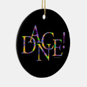 Dans! (Stropdas-kleurstof) Keramisch Ornament (Rechts)