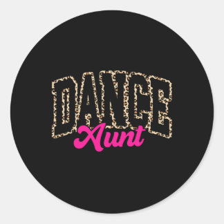 Dans tante luipaard dansen tante leven meisjes vro ronde sticker