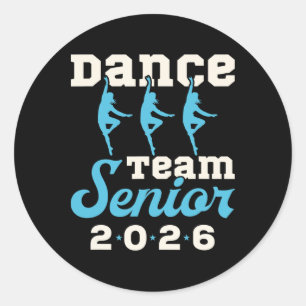 Dans Team Senior 2026 Senior Night Afstudeer Gala Ronde Sticker