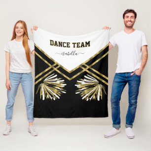 Dans Team Zwart, Wit en Gouden Fleece Deken