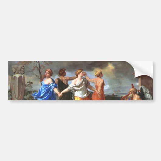 Dans to the Music of Time (door Nicholas Poussin) Bumpersticker (Voorkant)