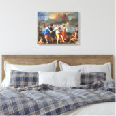 Dans to the Music of Time (door Nicholas Poussin) Canvas Afdruk (Insitu (Slaapkamer))