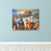 Dans to the Music of Time (door Nicholas Poussin) Canvas Afdruk (Insitu (Houten vloer))