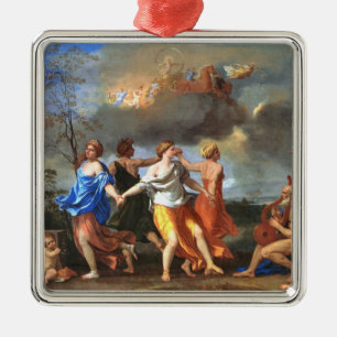Dans to the Music of Time (door Nicholas Poussin) Metalen Ornament