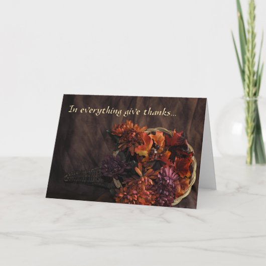 "Dans tout carte de corne d'abondance de fleur (Devant)
