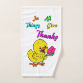 Dans Toutes Les Choses Remercient Chick Tulip Than (Serviette à main)