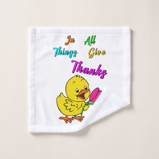 Dans Toutes Les Choses Remercient Chick Tulip Than (Gant de toilette)
