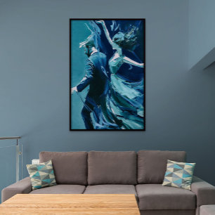 Dans tussen beweging en stilte canvas afdruk