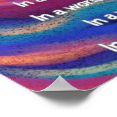 Dans Un Monde Mal Poem Poem Poster Poster (Coin)
