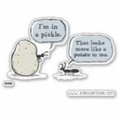 Dans Un Sticker Drôle De Cartoon Vinyl Pickle (Devant)