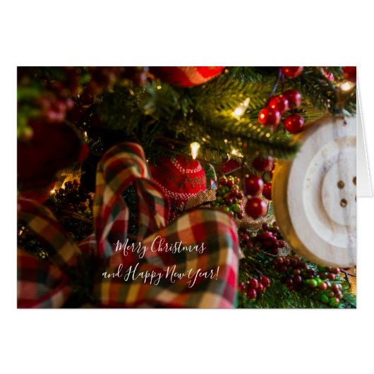 dans une carte d'arbre de Noël (Devant Horizontal)