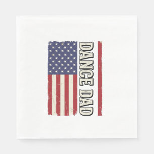 Dans Vader Patriottisch Vintage Vlag Shirt Ontwerp Servet