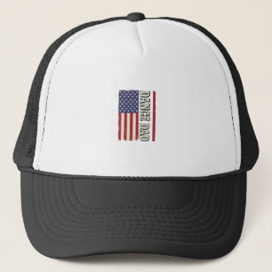 Dans Vader Patriottisch Vintage Vlag Shirt Ontwerp Trucker Pet