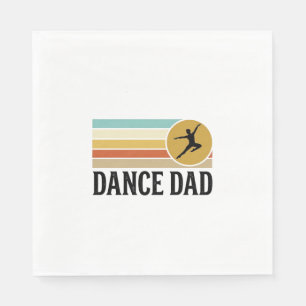 Dans Vader Vintage Retro Gravure Shirt Ontwerp_1 Servet